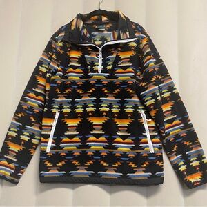Lifted Research Group LRG Men’s Pullover Fleece Jacket Small Aztec Southwest
